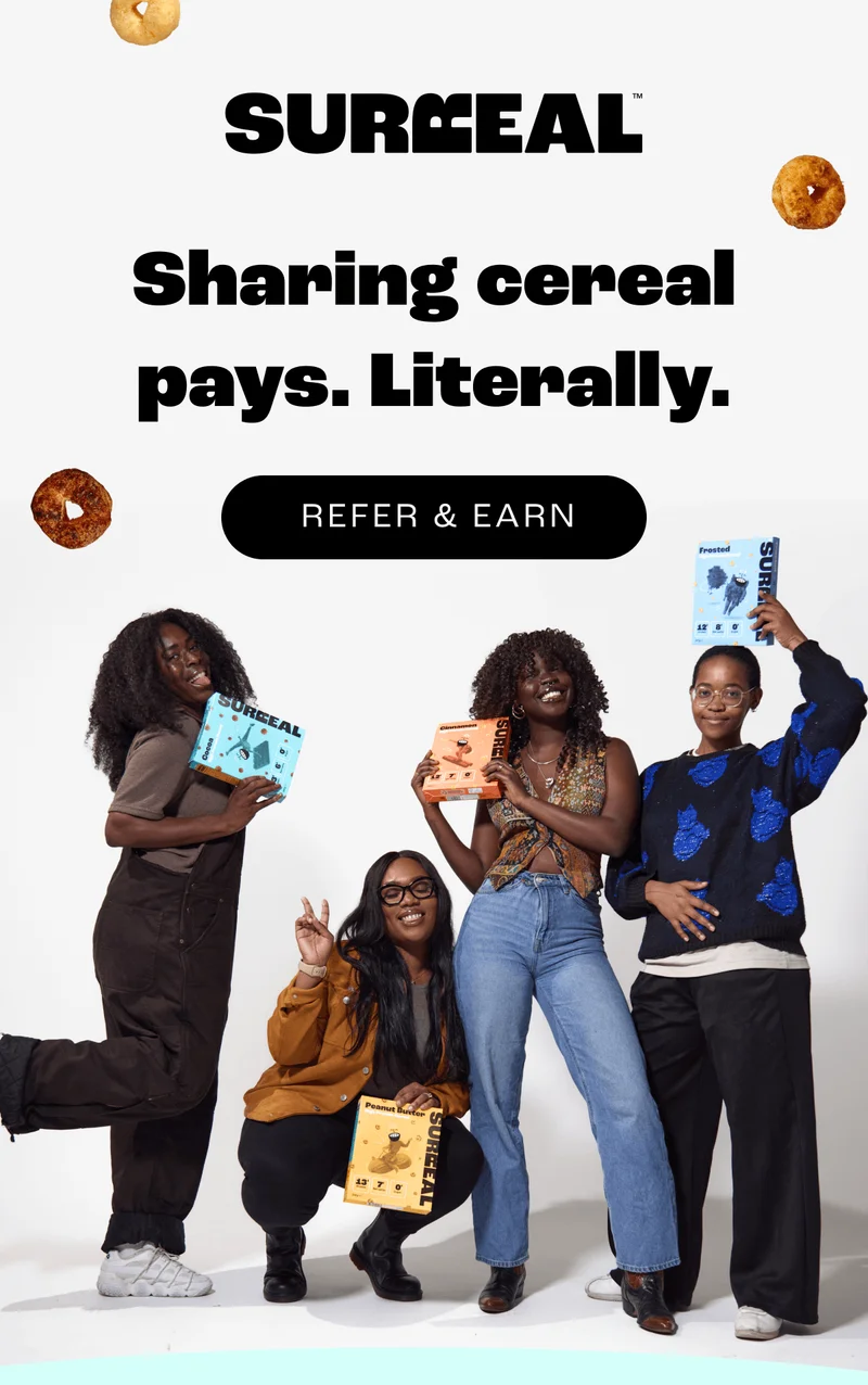 Sharing cereal pays. Literally.