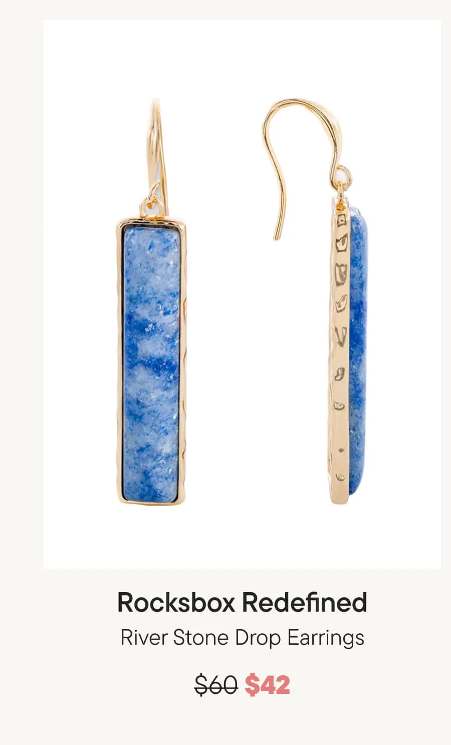 River Stone Drop Earrings