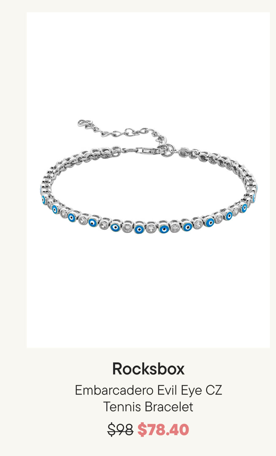 Embarcadero Evil Eye CZ Tennis Bracelet