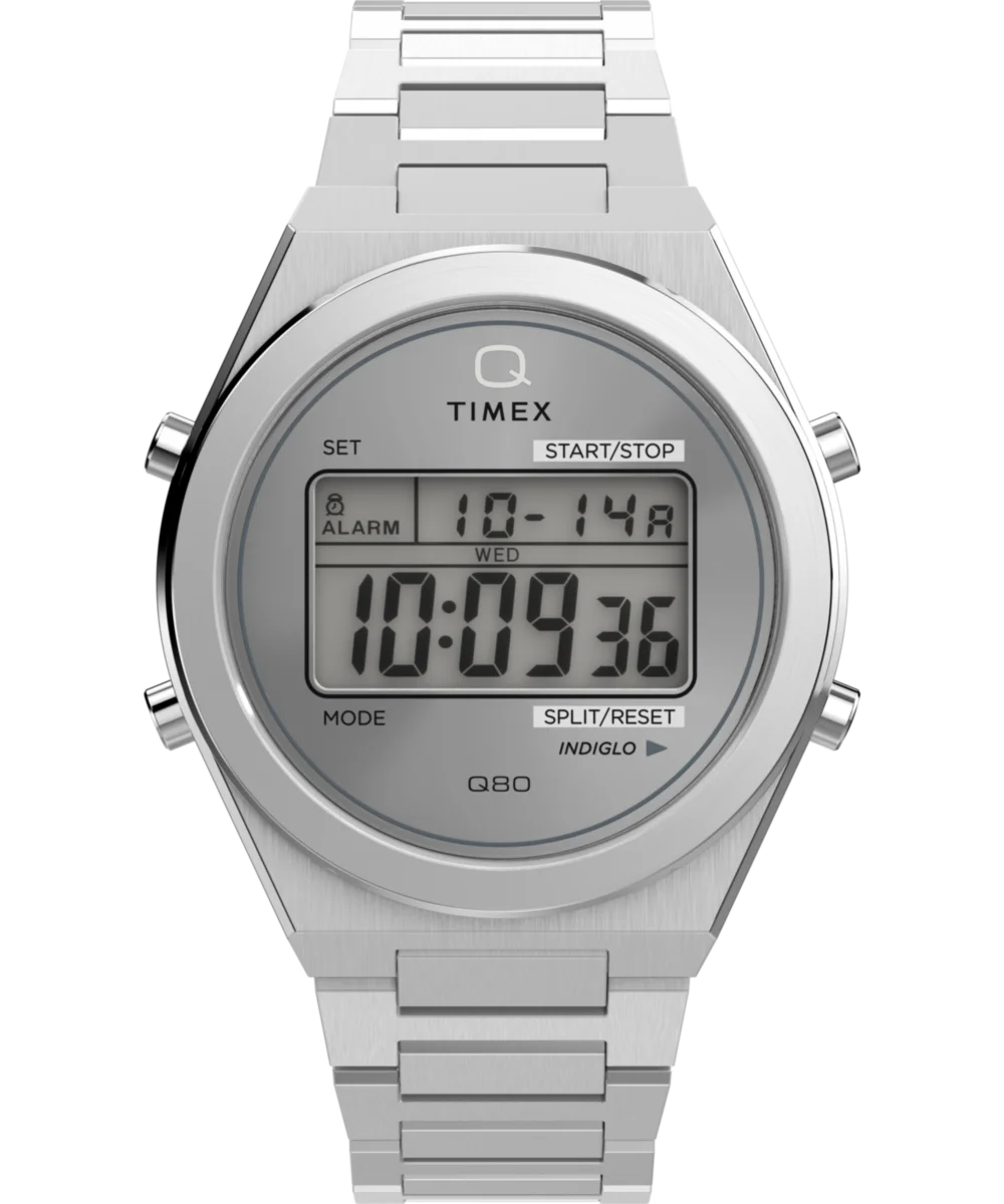 Image of Q Timex® Q80 Continental 39mm Stainless Steel Bracelet Watch