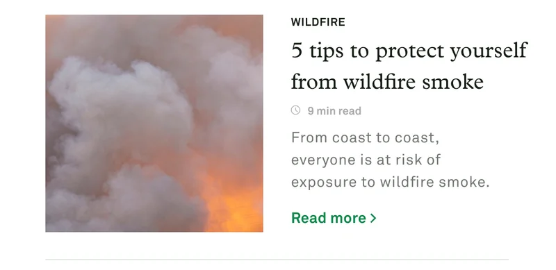 5 tips to protect yourself from wildfire smoke