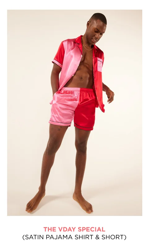 Satin Pajama Shirt & Short: The VDAY Special