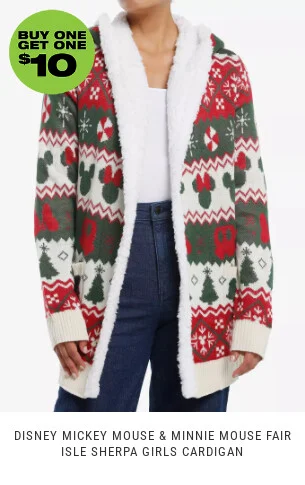 Shop outerwear, buy one, get one $10