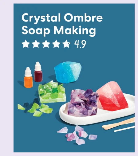 Crystal Ombre Soap Making