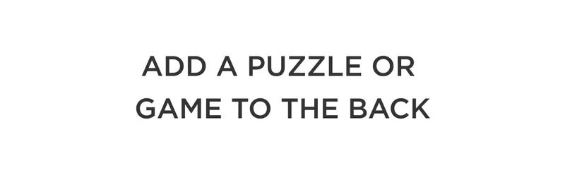 Add a Puzzle or Game to the Back
