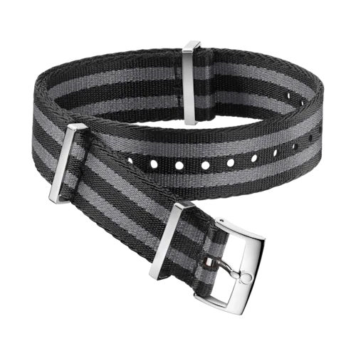 NATO strap Polyamide, 5 stripe black gray