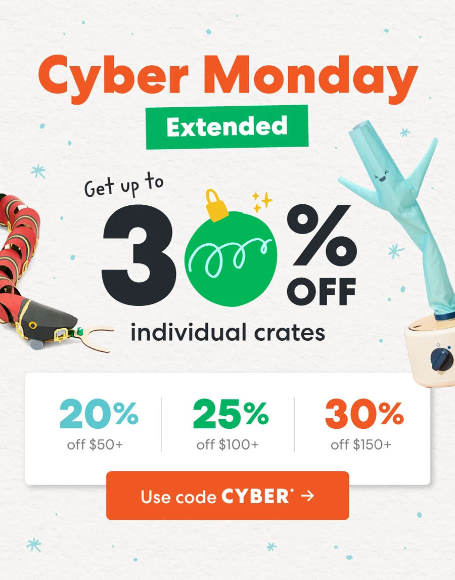 Cyber Monday Extended! Use code CYBER