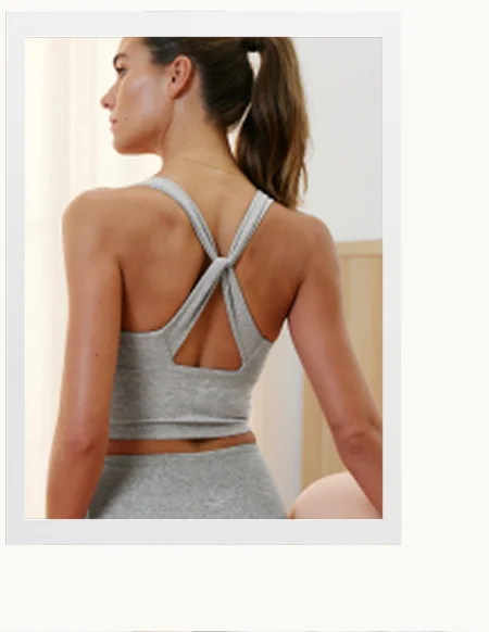 Spacedye Twist Through Cropped Tank in Silver Mist