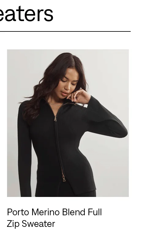 Porto Merino Blend Full Zip Sweater