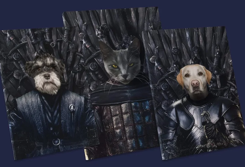 Portrait mock ups inspired by Game of Thrones characters