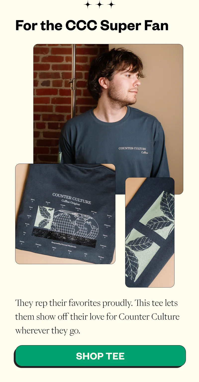 For the CCC Super FanThey rep their favorites proudly. This tee lets them show off their love for Counter Culture wherever they go. CTA: Shop Tee For the CCC Super FanThey rep their favorites proudly. This tee lets them show off their love for Counter Culture wherever they go. CTA: Shop Tee