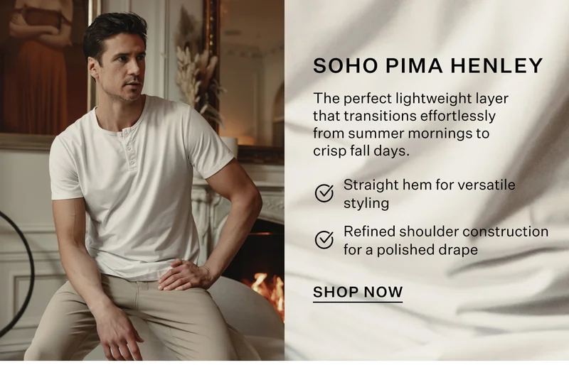 SoHo Pima Henley Tee