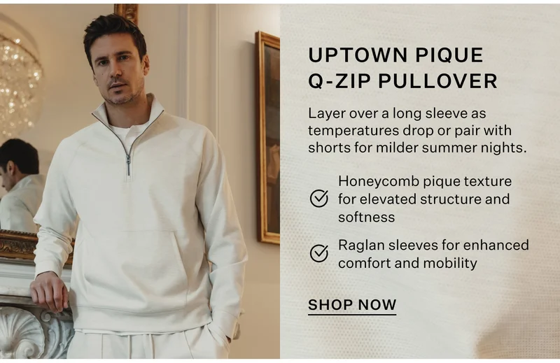 Uptown Pique Q-Zip Pullover