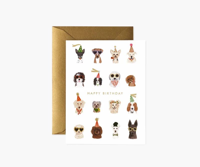 Image of Party Pups Birthday Card - Single Card