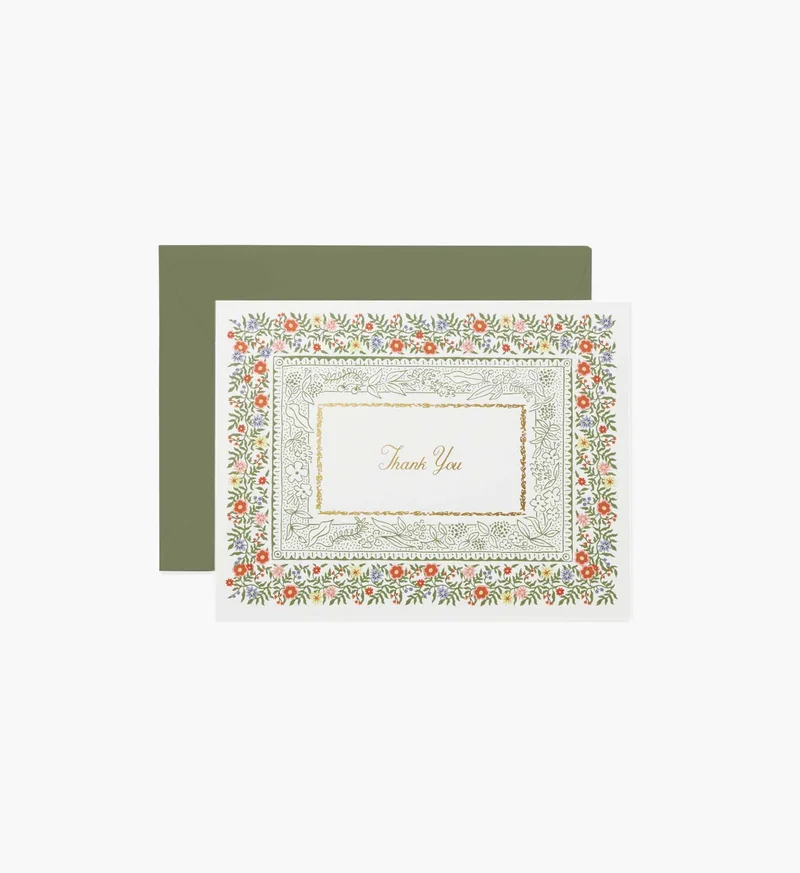 Image of Rosette Thank You Card - Single Card