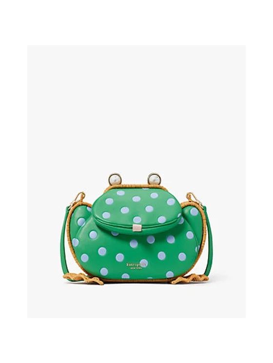 Lily Polka Dot Wicker 3D Frog Crossbody