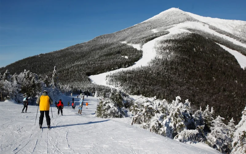 Skiers hit the slopes at Whiteface Mountain near Lake Placid.