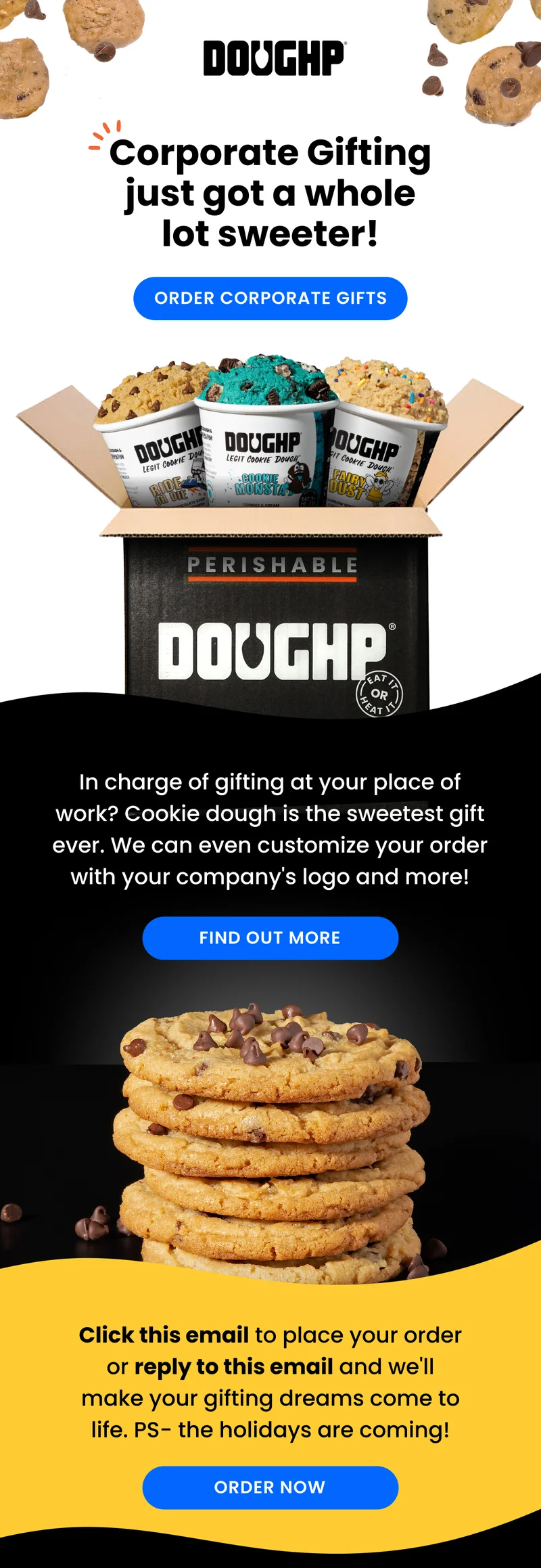 corporate gifting cookie dough