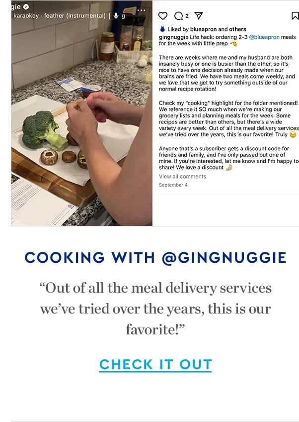 Cooking with @GINGNUGGIE | Out of all the meal delivery services we've tried over the years, this is our favoirte! | CHECK IT OUT