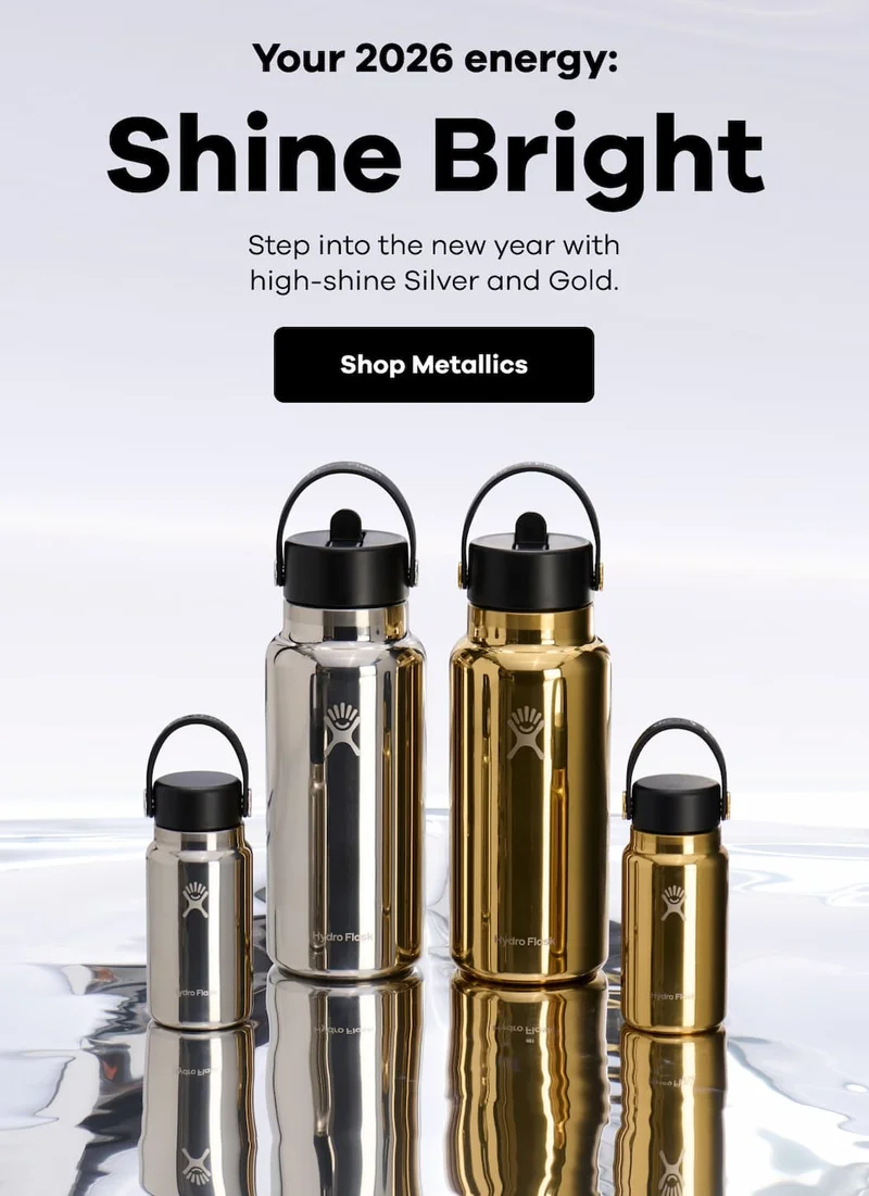 Your 2026 energy: Shine Bright. Step into the new year with high-shine Silver and Gold. | Shop Metallics