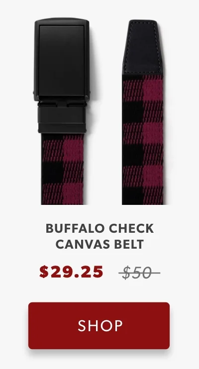 Buffalo Check Canvas Belt