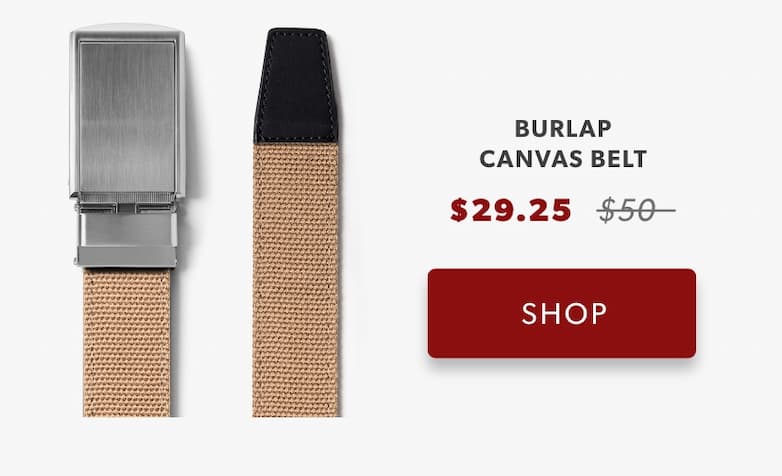 Burlap Canvas Belt Burlap Canvas Belt