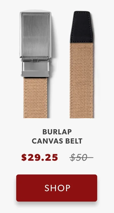 Burlap Canvas Belt