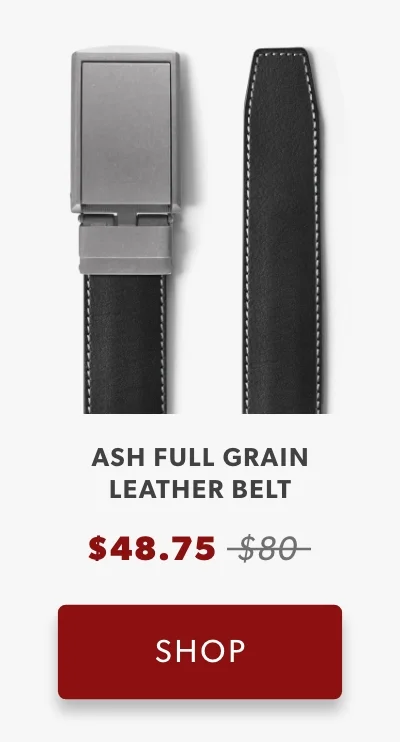 Ash Full Grain Leather Belt
