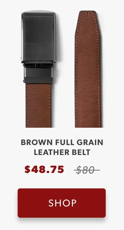 Brown Full Grain Leather Belt