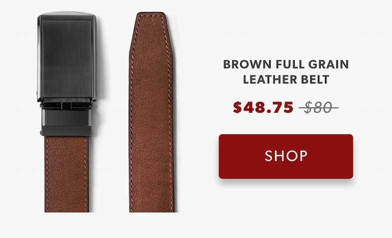 Brown Full Grain Leather Belt Brown Full Grain Leather Belt