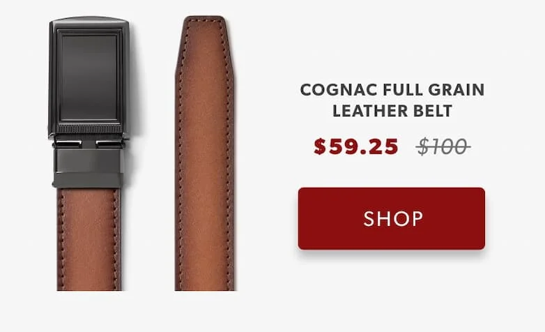 Cognac Full Grain Leather Belt Cognac Full Grain Leather Belt