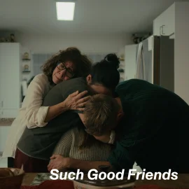 Mindy Sterling, Jared Lo Nigro, Rachel Rambaldi, and Niamh O'Neill Culhane appear in Such Good Friends by Bri Klaproth, an official selection of the 2025 Sundance Film Festival.