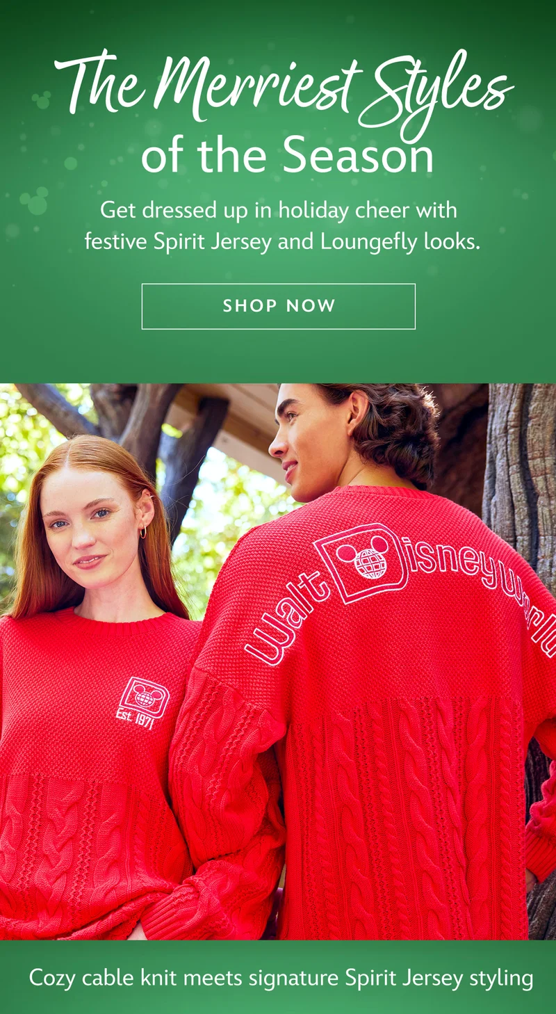 The Merriest Styles of the Season. Get dressed up in holiday cheer with festive Spirit Jersey and Loungefly looks.| Shop Now
