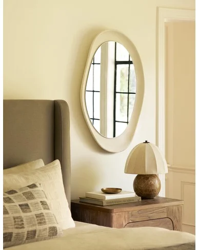 Musey Mirror by Disc Interiors-Ivory