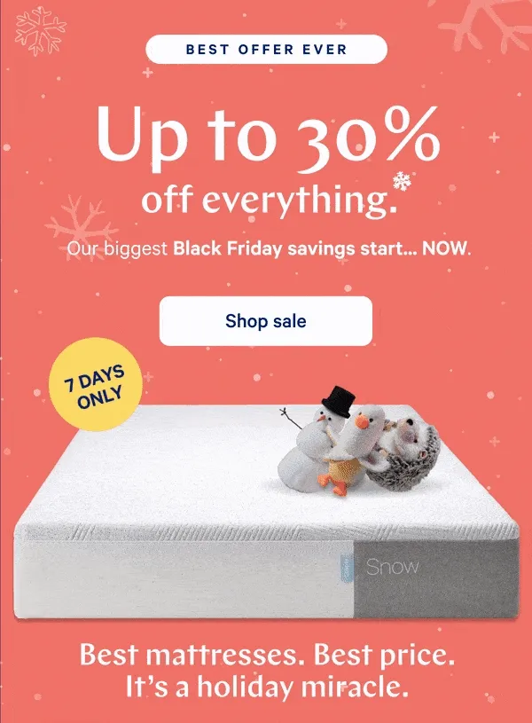 [BEST OFFER EVER] >> Up to 30% off everything.* >> Our biggest Black Friday savings start... NOW. >> [7 DAYS ONLY] >>  Shop sale >>