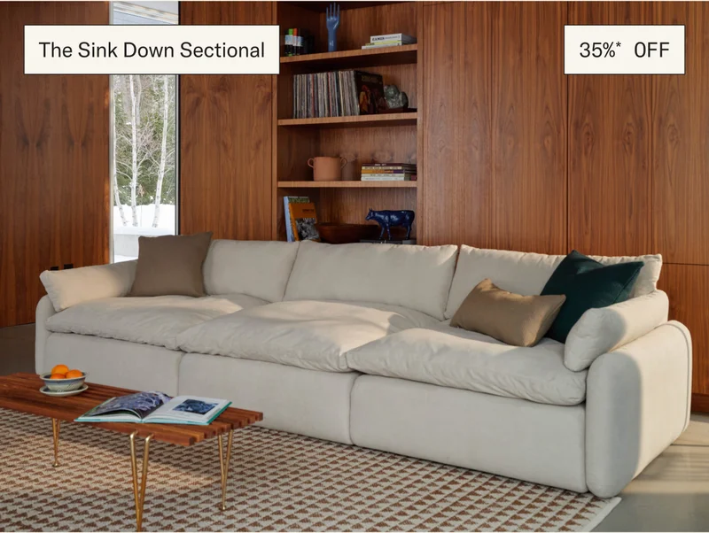 Save 35%* on The Sink Down Sectional