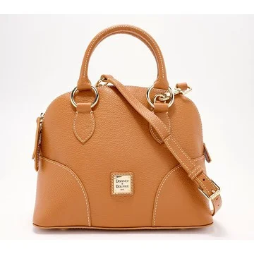 Dooney & Bourke Lucca Pebble Leather Satchel with Crossbody Strap
