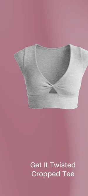 Spacedye Get It Twisted Cropped Tee in Silver Mist