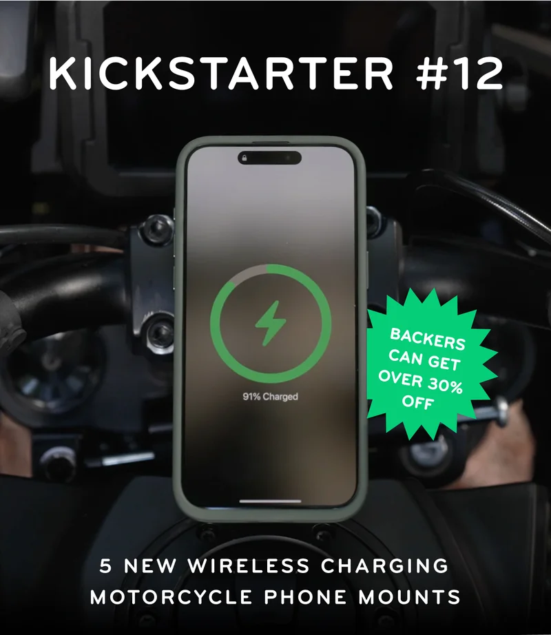 Kickstarter #12: 5 New Wireless Charging Motorcycle Phone Mounts