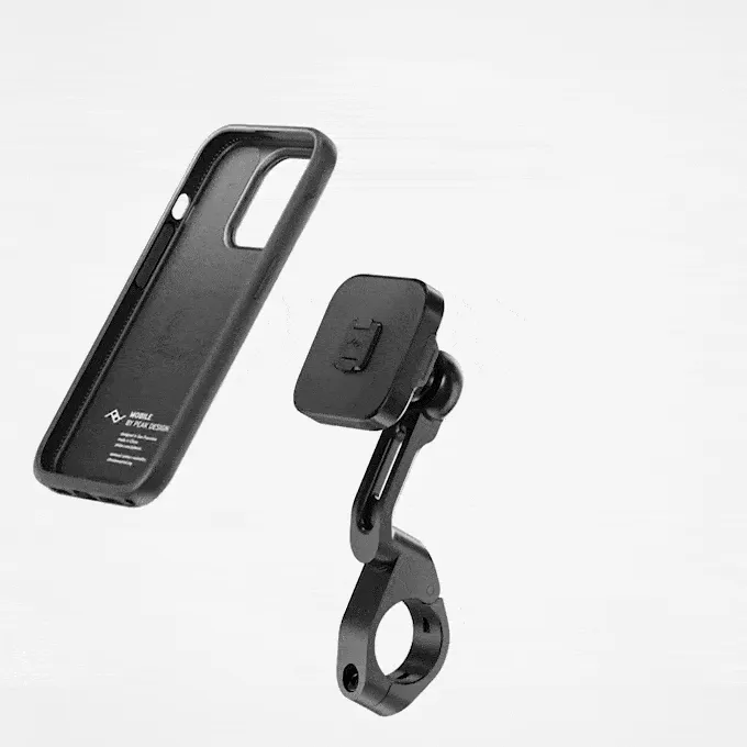 Video of Motorcycle Bar Mount with Phone Attaching via SlimLink.