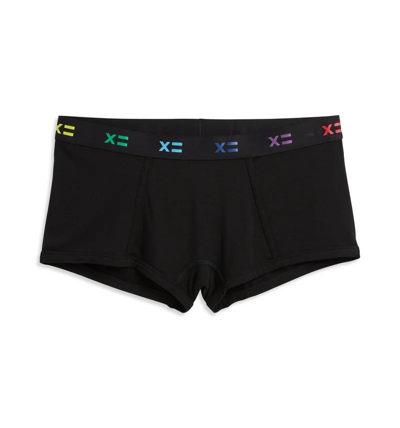 Image of Boy Shorts - TENCEL™ Modal Black X= Rainbow