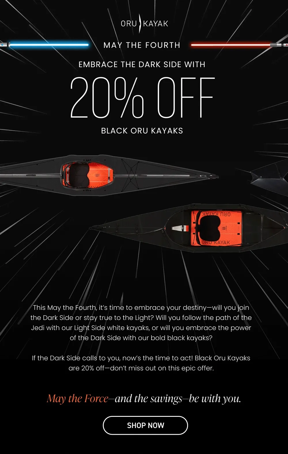 20% OFF BLACK KAYAKS 20% OFF BLACK KAYAKS