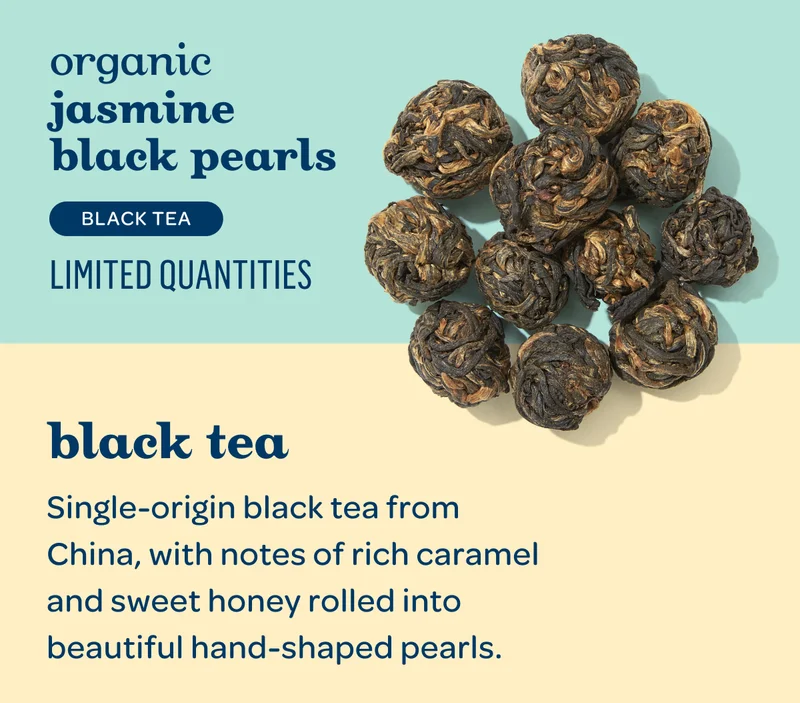 Organic jasmine black pearls - Black tea
