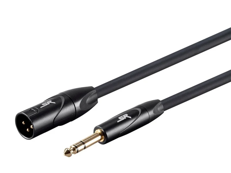 Stage Right by Monoprice 25ft XLR Male to 1/4inch TRS Male 16AWG Cable (Gold Plated)