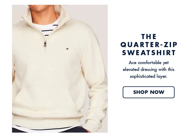 The quarter-zip shirt                                            Ace comfortable yet elevaed dressing with this sophisticated layer.                                             Shoop now