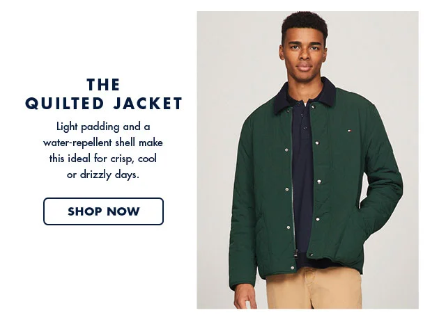 The quilted jacket                                            Light padding and a water-repellant shell make this ideal for crisp, cool or drizzly days.                                            Shop now
