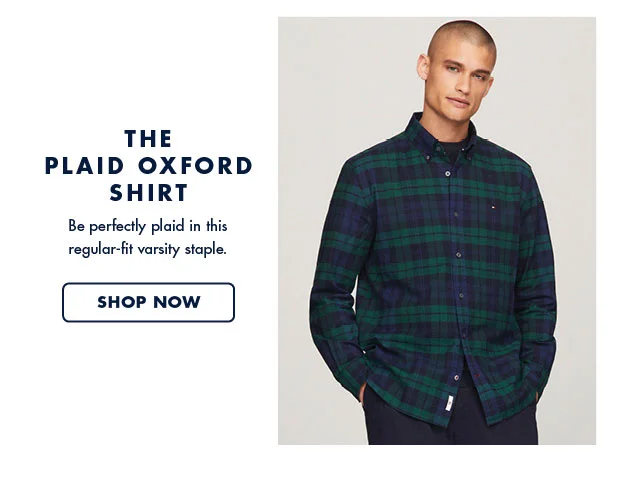 The plaid oxford shirt                                            Be perfectly plaid in this regular-fit varsity staple.                                            Shop now