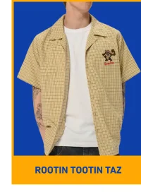 Rootin Tootin Taz Button Down T-Shirt