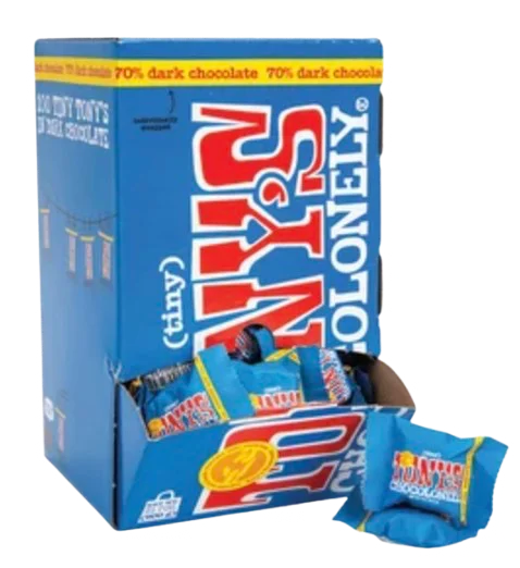 Image of Tony's Chocolonely Tiny Dark Chocolate Bars, 70% Cocoa