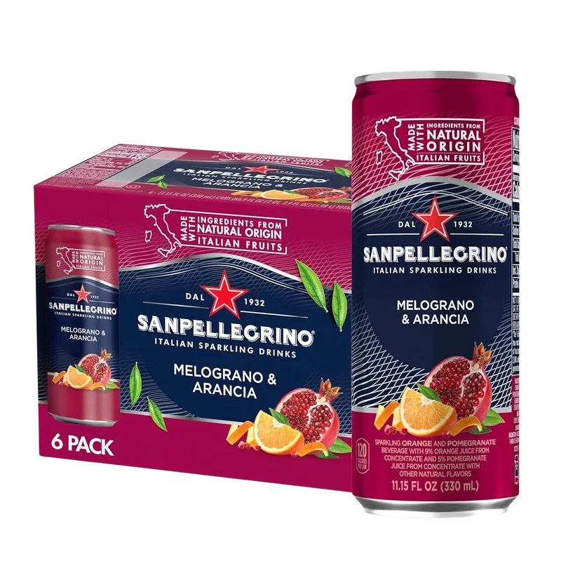 Image of San Pellegrino Italian Sparkling Drinks - Melograno & Arancia (6 Pack)